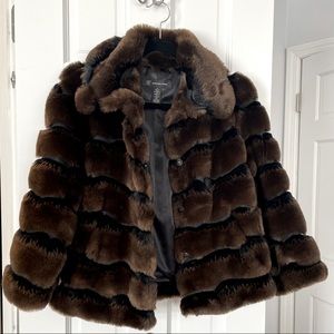 Brown fur coat